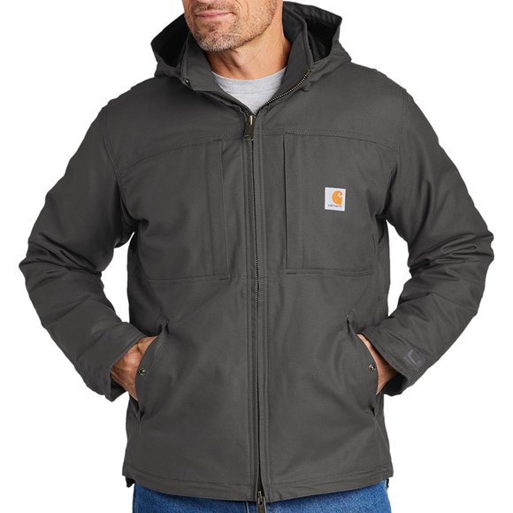 (NWT) Carhartt Mens Full Swing Cryder Zip Up Jacket Grey - Picture 3 of 9